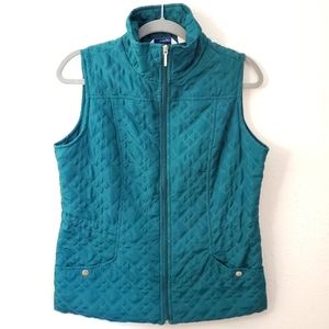 Great Northwest Indigo quilted vest with zipper and pockets